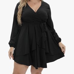 Black Flare Dress Mini