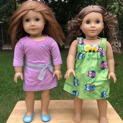 American Girl Doll Emily RETIRED & Marie Grace Gardner RETIRED Lot Of 2