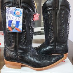 7 Men's Western Cowboy Boots Black $200.00