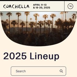 Seeking Coachella Day 2 Pass 