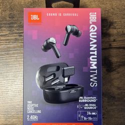 JBL Quantum TWS Active Noise Cancelling True Wireless Bluetooth Gaming Earbuds - Black