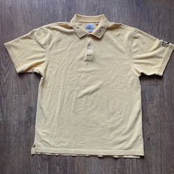 Callaway Golf Polo Button-Up Medium  Shirt Yellow