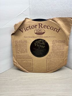 Antique 1908 Victor Talking Machine 10” Record In Original Paper Sleeve-Reduced