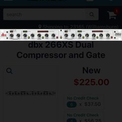dbx 266XS Dual Compressor and Gate