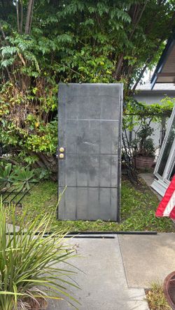 **Replacement Security Door** Solid Steel W/Handle (36” X 80”)
