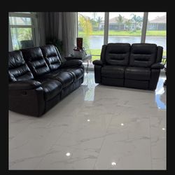 Leather Recliner Couch And Loveseat 