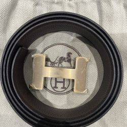 Hermes H Buckle And Leather Belt