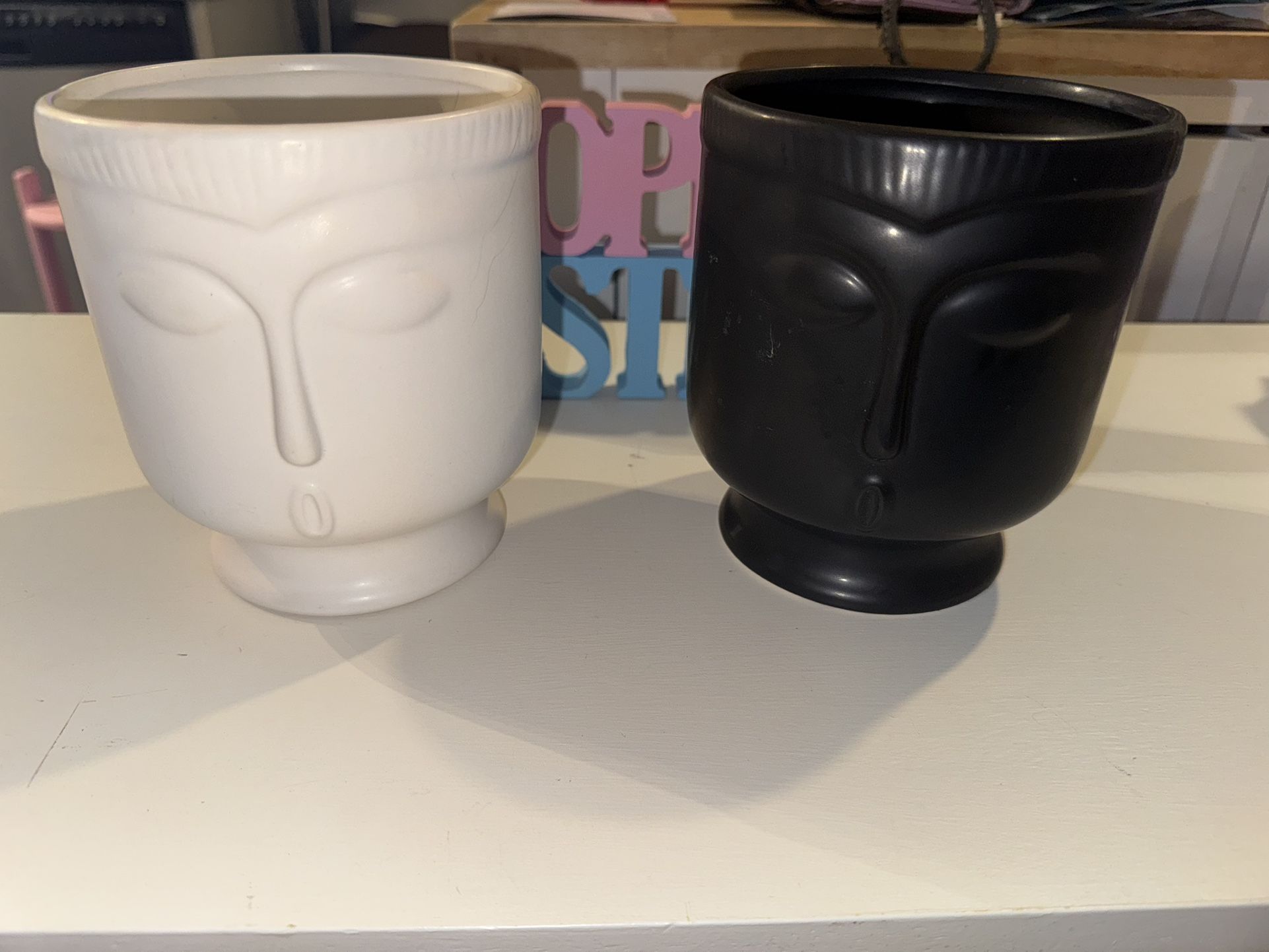 Ceramic Face Pots