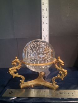Vintage Halloween Dragon Holder Crystal Ball