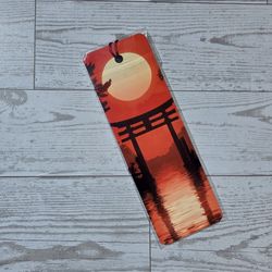 Japanese Torii Gate Sunset Metal Bookmark – Local Pick Up