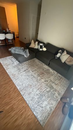 Abstract Gray Area Rug