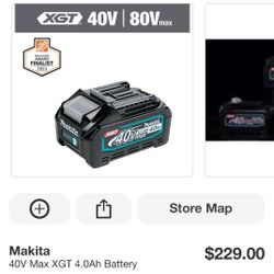 ~~~~~Makita 40v Max Battery—-
