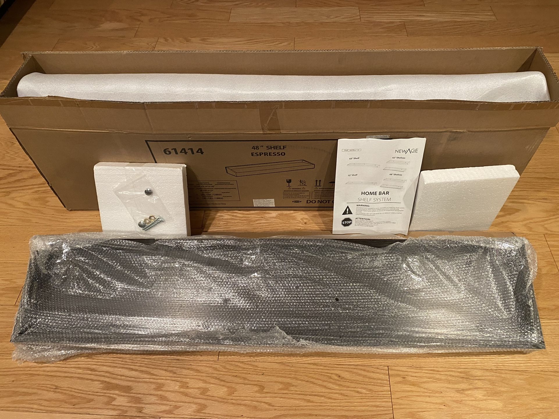 48” Home Bar Floating Shelf by New Age Product