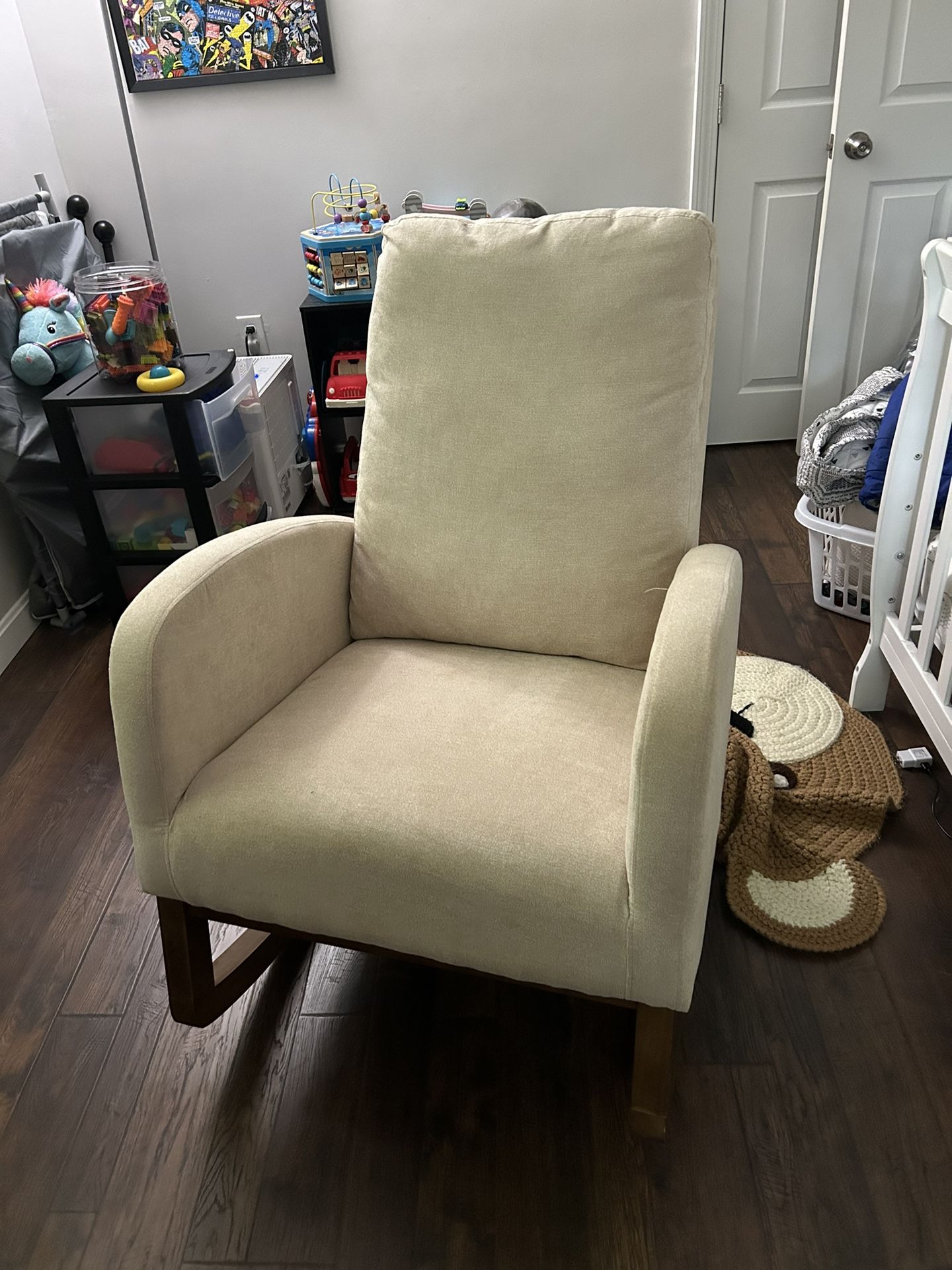 Beige Nursery Rocking Chair