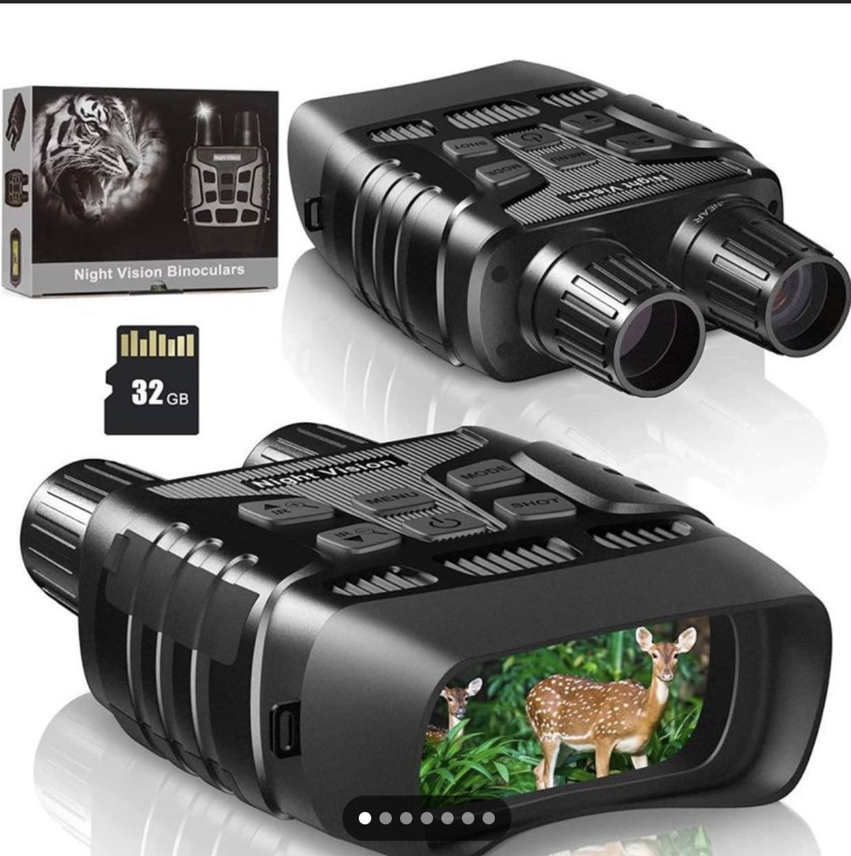 NEWBEA Night Vision Goggles Night Vision Binoculars for 100% Darkness, Digital Military Infrared Binoculars can Take Photo and Video, with 32G Memory