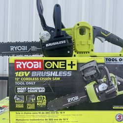 Ryobi 12” Brushless Chainsaw 18v
