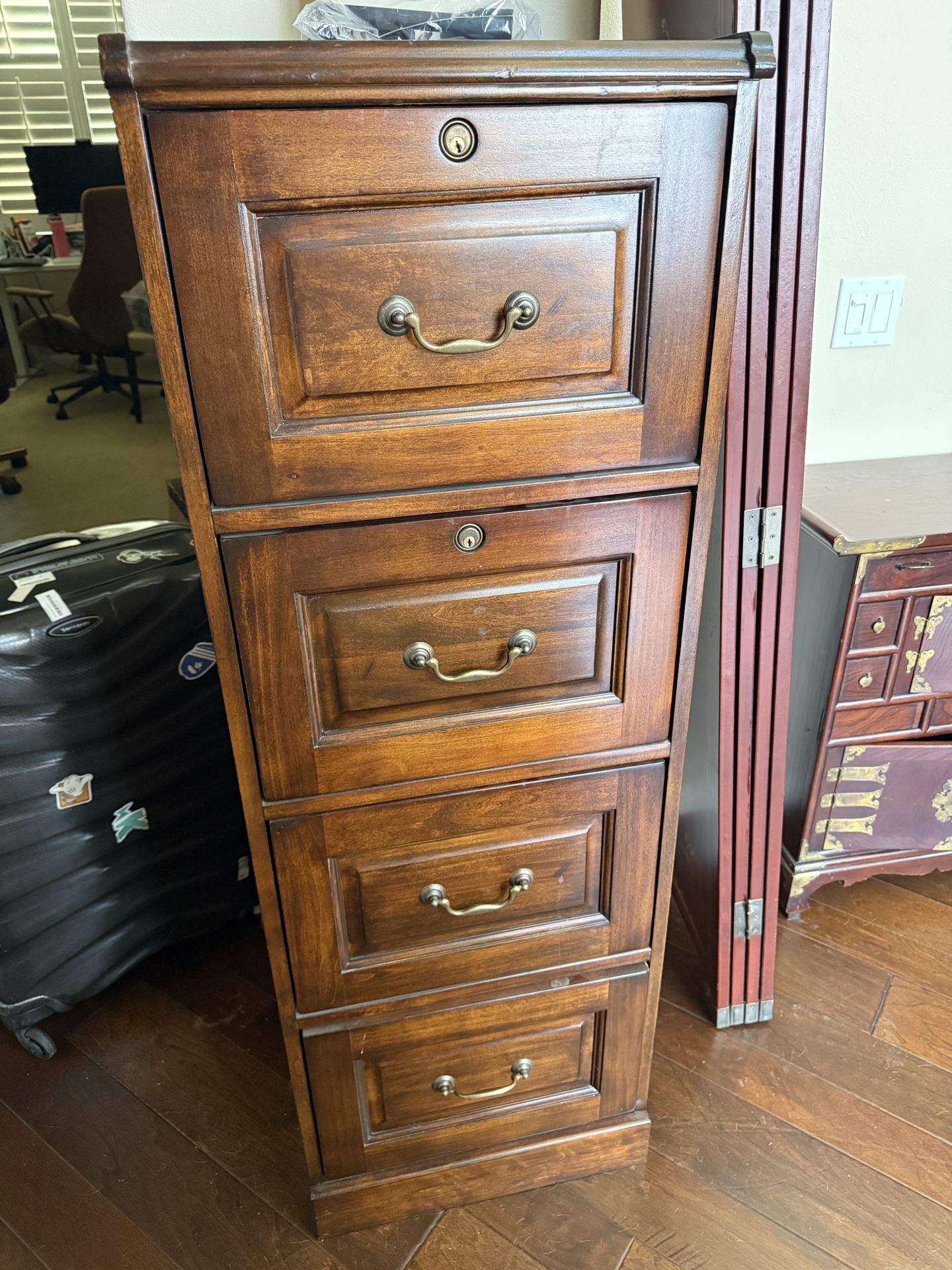 Wood File Cabinet For Sale