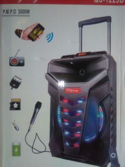 Bluetooth speaker sd card slot usb flash drive fm radio microphone included