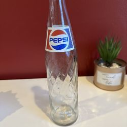 Vintage Glass Pepsi Cola Bottles Swirl Pattern 