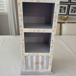 Hand Painted Nursery Children’s Small Wooden Cabinet With Drawer