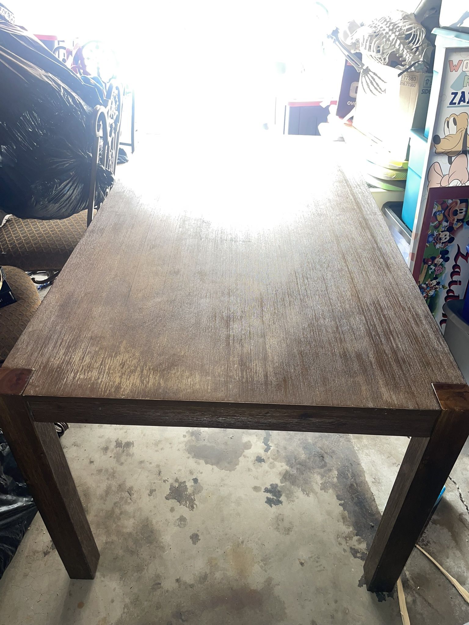 Wooden kitchen Table And 6 Chairs