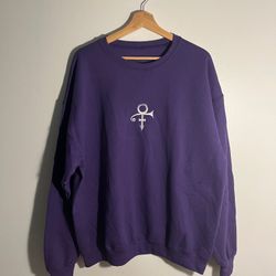 Purple Rain Prince 1999 Embroidery Crewneck Sweatshirt 