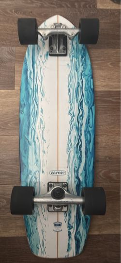Carver surfboard with curfboard trucks