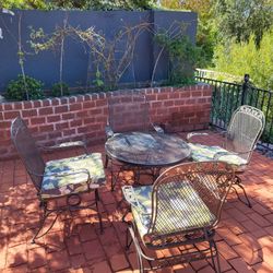 Patio Furniture 4 Seats Metal Set