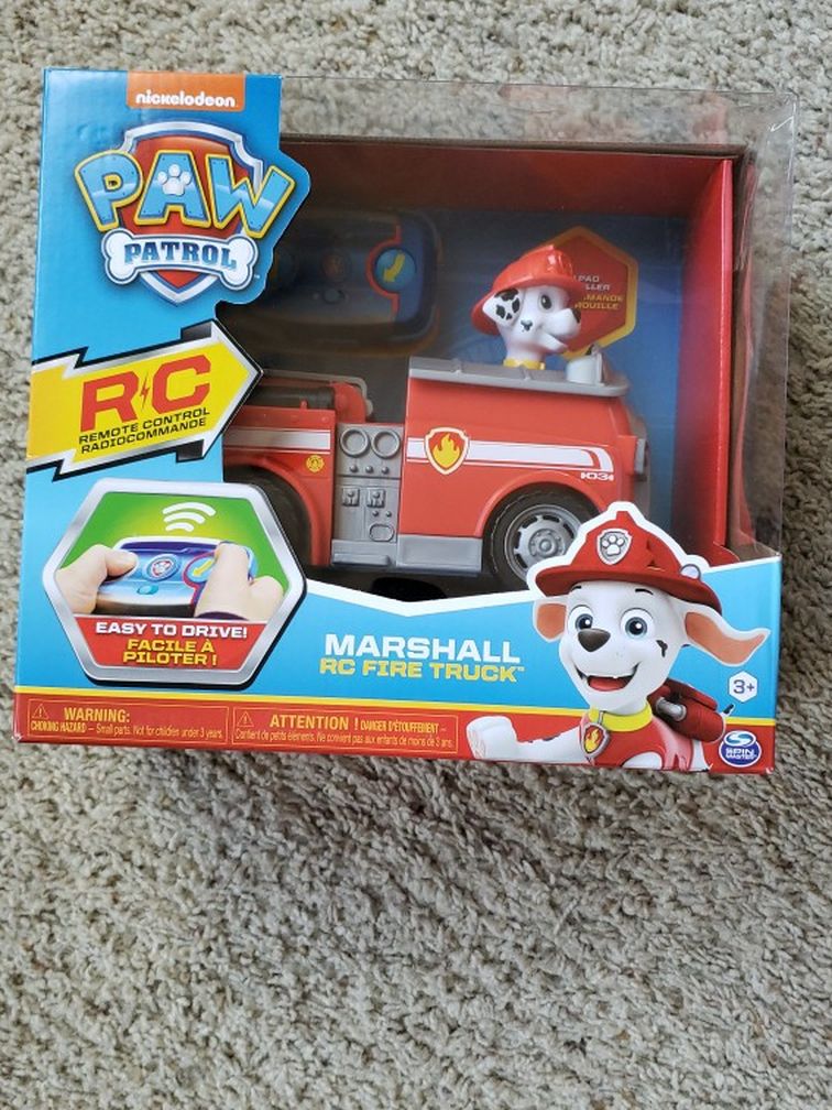 Paw Patrol Rc Remote Marshall Fire Truck