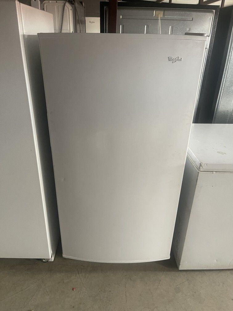 White Whirlpool Standing Freezer