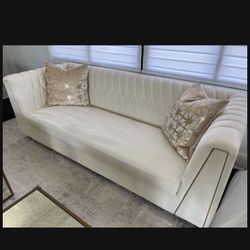 Tov Furniture Cream Sofa 