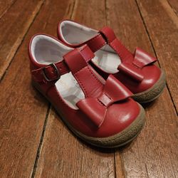 L'amour Red Bow T- bar Shoes
