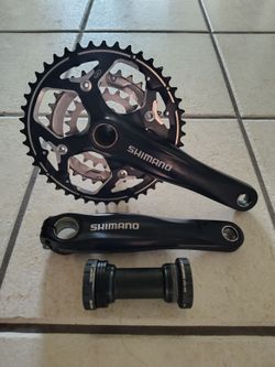 Shimano 9 speed mountain bike crank