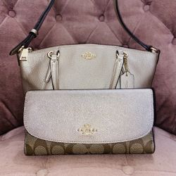 Small Coach Bag With Matching Clutch Wallet