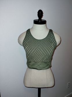Victoria’s Secret Sport Olive Green Sports Bra Bralette Women's Size Large EUC