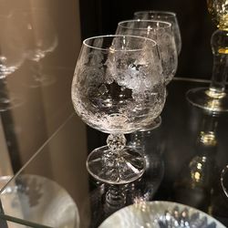 Antique Crystal Drinking Glasses 