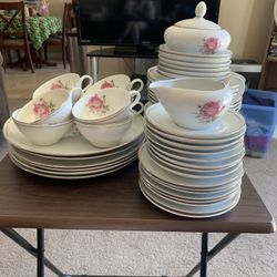 Vintage Imperial Rose Fine China Set Of 8 