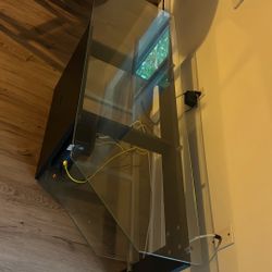 A glass table