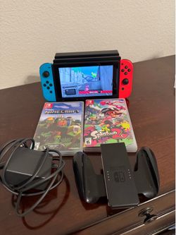 Nintendo switch with 2 games
