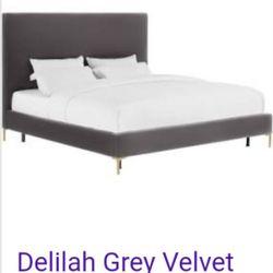 Grey Queen Headboard