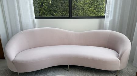 Curvo White Performance Fabric Sofa By Goop
