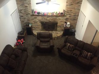 Brown couches