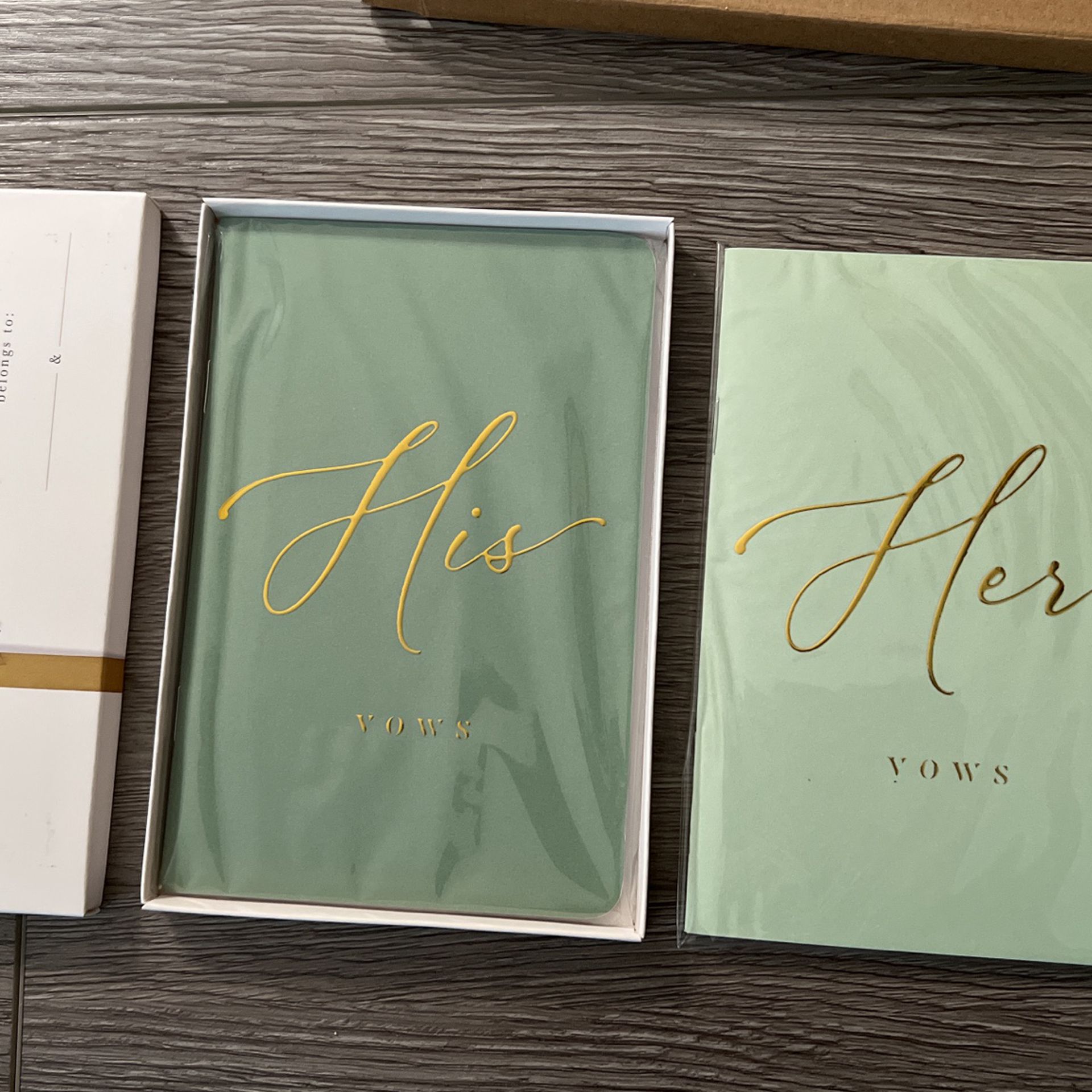 His & Hers Vow Books For Wedding