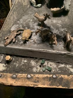 African Bronze Cast Animals