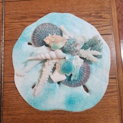 Ceramic Sand Dollar Decor 12 × 12 in
