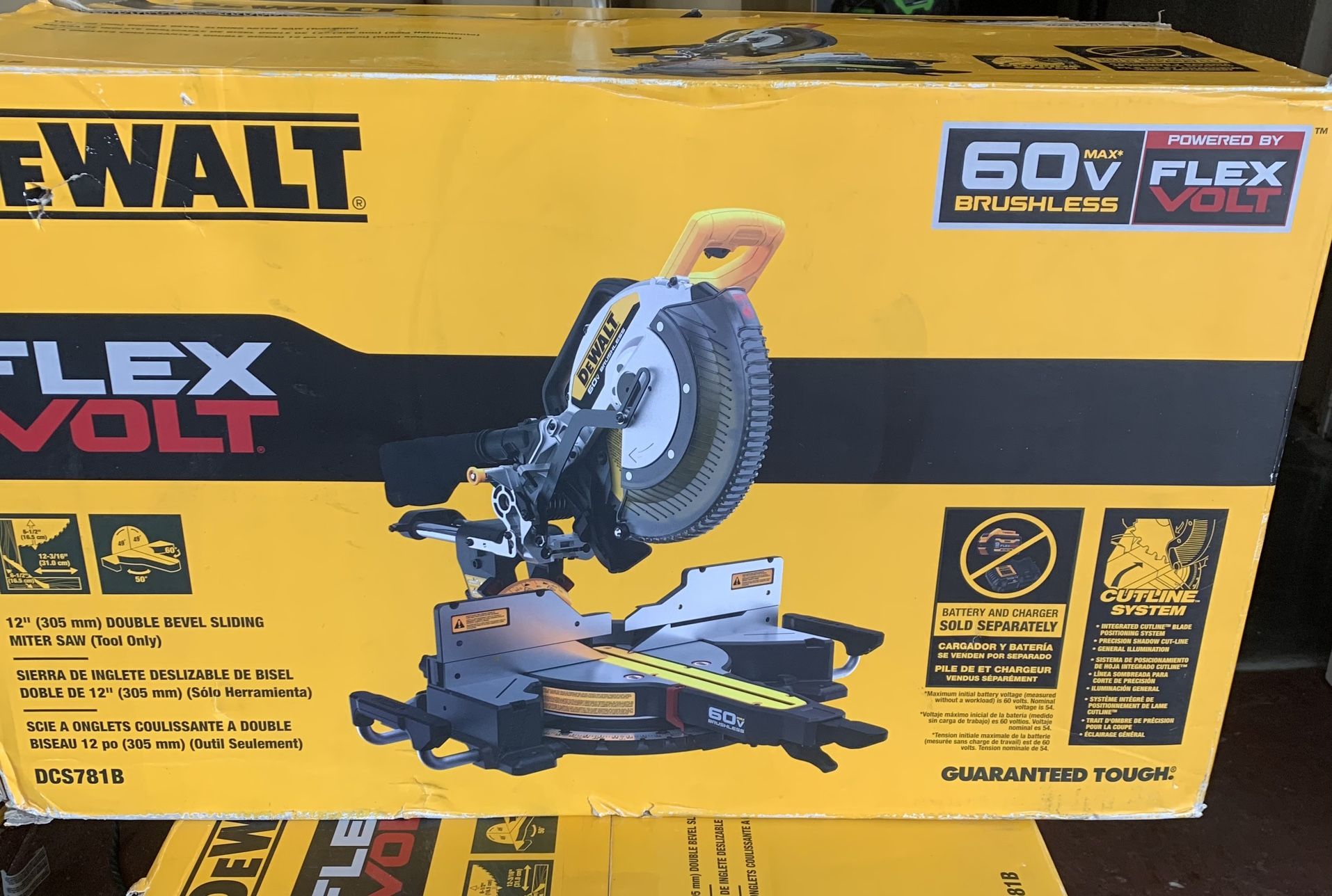 DEWALT 60V Lithium-lon 12 in. Cordless Sliding Miter Saw (Tool Only)