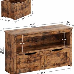 🥨IRONCK Toy Storage Organizer with Drawers, Floor Toy Box with Wheels and Shelf, Storage Chest for Nursery, Playroom, and Bedroom, Vintage Brown