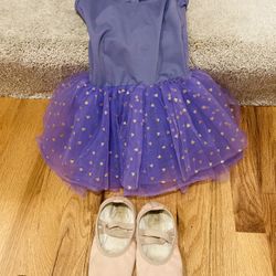 Ballet Dress And Shoes For 5/6 Years Old
