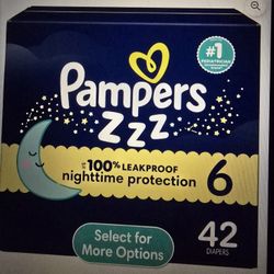 Pampers Overnights Size 6 $22 Firm