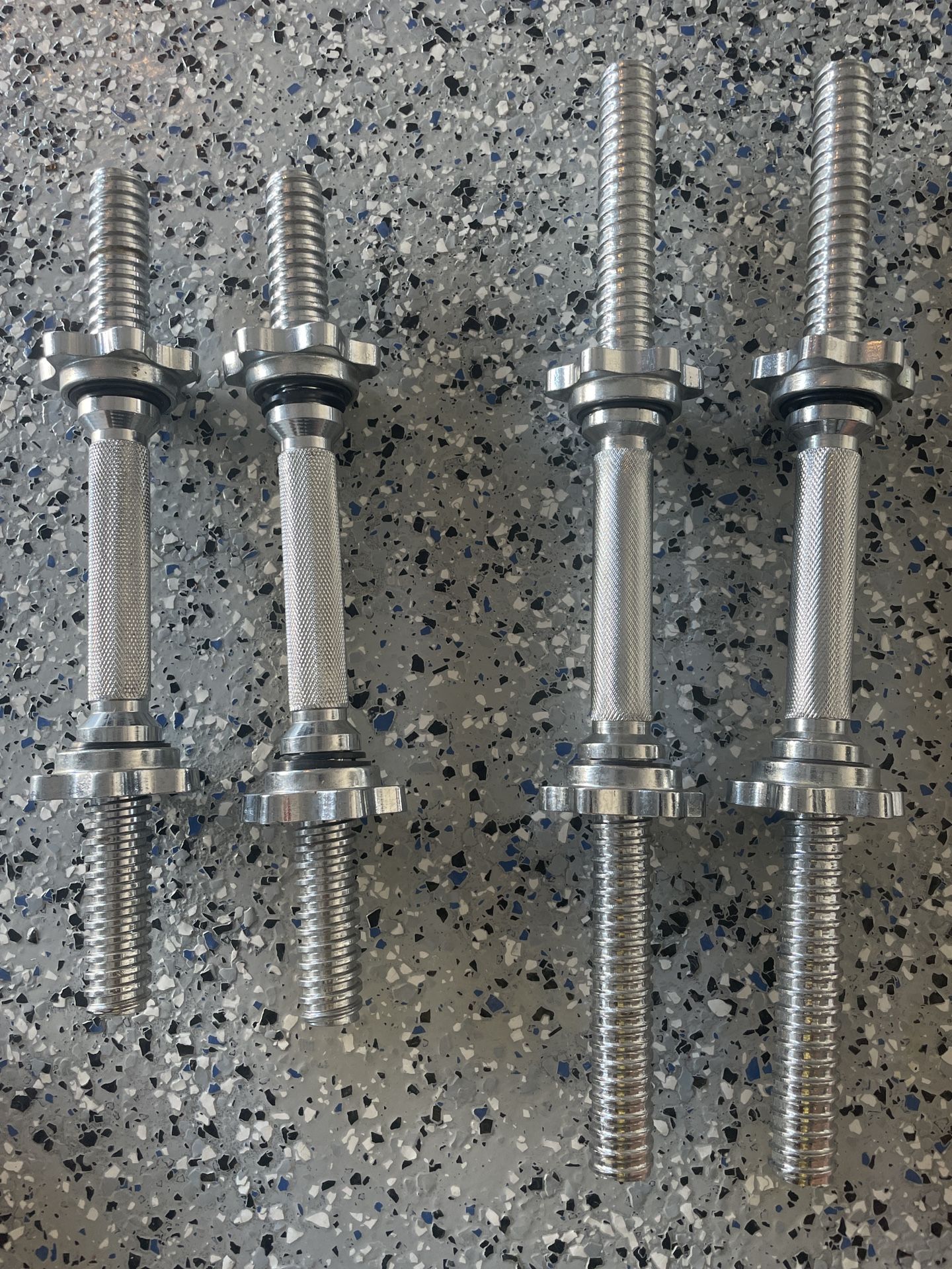 2 Pairs Of Threaded Dumbbell Handles 14” And 18 